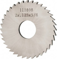 Made in USA - 2" Diam x 1/8" Blade Thickness x 5/8" Arbor Hole Diam, 36 Tooth Slitting and Slotting Saw - Arbor Connection, Solid Carbide, Concave Ground - A1 Tooling