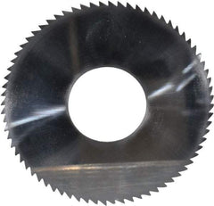 Made in USA - 2-3/4" Diam x 0.0313" Blade Thickness x 1" Arbor Hole Diam, 72 Tooth Slitting and Slotting Saw - Arbor Connection, Uncoated, Solid Carbide, Concave Ground - A1 Tooling