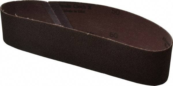 Made in USA - 2" Wide x 18-15/16" OAL, 50 Grit, Aluminum Oxide Abrasive Belt - Aluminum Oxide, Coarse, Coated - A1 Tooling