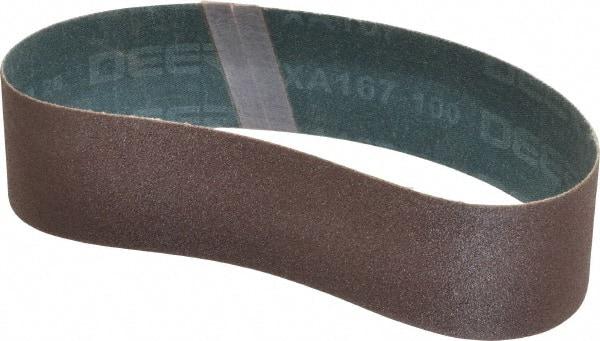 Made in USA - 2" Wide x 18-15/16" OAL, 100 Grit, Aluminum Oxide Abrasive Belt - Aluminum Oxide, Fine, Coated - A1 Tooling