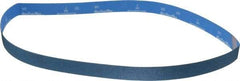 Norton - 1-1/2" Wide x 60" OAL, 80 Grit, Zirconia Alumina Abrasive Belt - Zirconia Alumina, Medium, Coated, X Weighted Cloth Backing, Series R823 - A1 Tooling