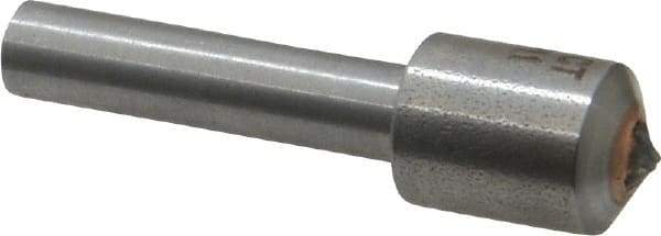 Made in USA - 3/4 Carat Single Point Diamond Dresser - 1-1/8" Long x 1/4" Shank Diam, 7/16" Diam x 5/8" Thick Head - A1 Tooling