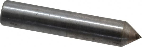 Made in USA - 1/3 Carat Single Pencil Point Diamond Dresser - 2" Long x 3/8" Shank Diam, 75° Included Angle - A1 Tooling