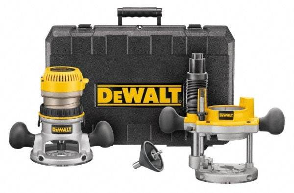 DeWALT - 1.75 hp, 24,500 RPM, Fixed Plunge Combination Router Kit - 11 Amps, 1/4 and 1/2 Inch Collet - A1 Tooling