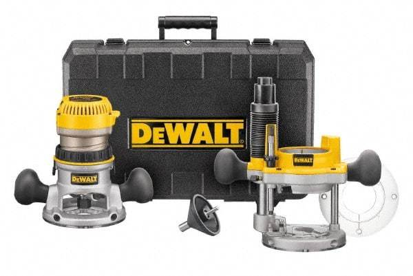 DeWALT - 2.25 hp, 8,000 to 24,000 RPM, Fixed Plunge Combination Router Kit - 12 Amps, 1/4 and 1/2 Inch Collet - A1 Tooling