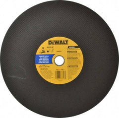 DeWALT - 14" Aluminum Oxide Cutoff Wheel - 7/64" Thick, 1" Arbor, 4,300 Max RPM, Use with Stationary Tools - A1 Tooling