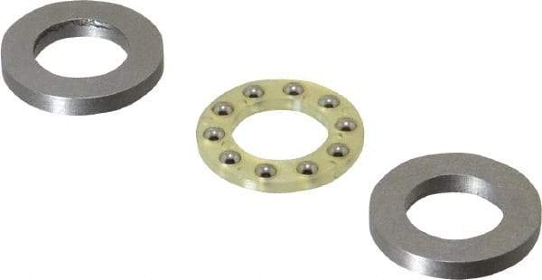 Boston Gear - 1/2" Inside x 7/8" Outside Diam, 3/8" Thick, Alloy Steel Ball Thrust Bearing - A1 Tooling