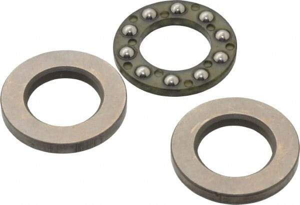 Boston Gear - 1/2" Inside x 7/8" Outside Diam, 3/8" Thick, Stainless Steel Ball Thrust Bearing - A1 Tooling