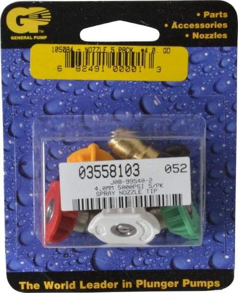 Value Collection - 5,000 psi Fixed, Quick Disconnect Pressure Washer Nozzle - 4mm Orifice Diam, 1/4" Thread - A1 Tooling