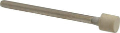 Value Collection - 1/4" Diam, 1/8" Shank Diam, Cylinder Shaped Mounted Bob - Hard Density, 1/4" Head Length, Wool Felt - A1 Tooling