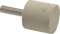 Value Collection - 1" Diam, 1/4" Shank Diam, Cylinder Shaped Mounted Bob - Hard Density, 1" Head Length, Wool Felt - A1 Tooling