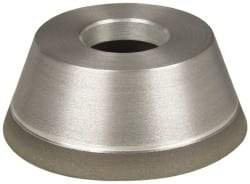 Made in USA - 3-3/4" Diam, 1-1/4" Hole Size, 1-1/2" Overall Thickness, 100 Grit, Type 11 Tool & Cutter Grinding Wheel - Fine Grade, Diamond - A1 Tooling