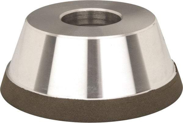 Made in USA - 3-3/4" Diam, 1-1/2" Hole Size, 1-1/2" Overall Thickness, 220 Grit, Type 11 Tool & Cutter Grinding Wheel - Very Fine Grade, Diamond, N Hardness - A1 Tooling