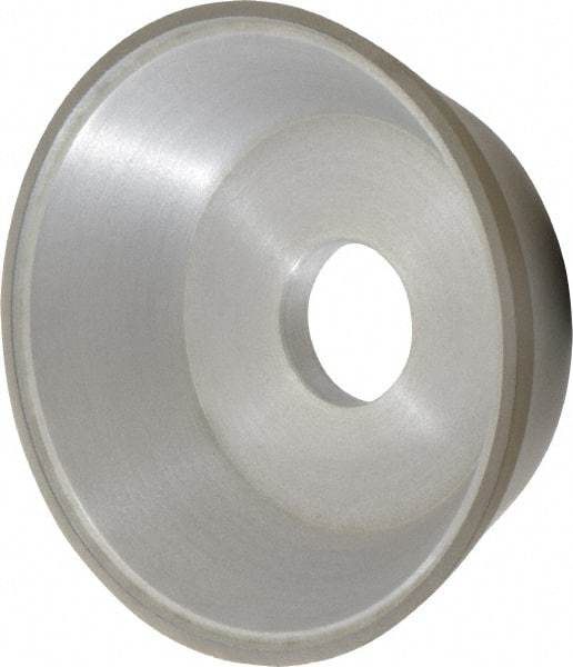 Made in USA - 5" Diam, 1-1/4" Hole Size, 1-3/4" Overall Thickness, 100 Grit, Type 11 Tool & Cutter Grinding Wheel - Fine Grade, Diamond - A1 Tooling