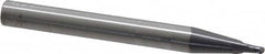 RobbJack - 3/32" Diam, 3/32" LOC, 2 Flute Solid Carbide Ball End Mill - AlTiN Finish, Single End, 2-1/2" OAL, 1/4" Shank Diam, Spiral Flute - A1 Tooling