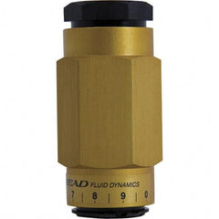 Mead - 3/8" NPTF Threaded Flow Control Valve - 0 to 250 psi & Aluminum Material - A1 Tooling