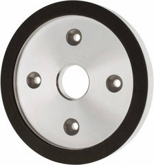 Made in USA - 6" Diam, 1-1/4" Hole Size, 3/4" Overall Thickness, 220 Grit, Type 6 Tool & Cutter Grinding Wheel - Very Fine Grade, Diamond - A1 Tooling