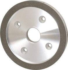 Made in USA - 6" Diam, 1-1/4" Hole Size, 3/4" Overall Thickness, 100 Grit, Type 6 Tool & Cutter Grinding Wheel - Fine Grade, Diamond - A1 Tooling