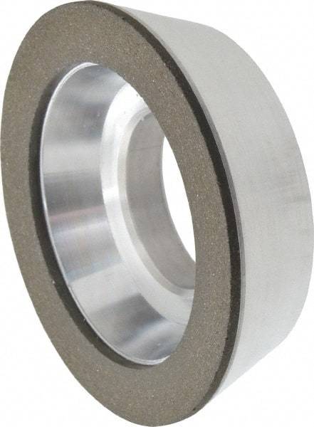 Made in USA - 3" Diam, 1-1/4" Hole Size, 7/8" Overall Thickness, 100 Grit, Type 11 Tool & Cutter Grinding Wheel - Fine Grade, Diamond - A1 Tooling