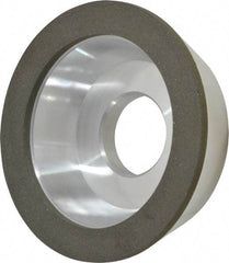 Made in USA - 4" Diam, 1-1/4" Hole Size, 1-1/4" Overall Thickness, 150 Grit, Type 11 Tool & Cutter Grinding Wheel - Very Fine Grade, Diamond - A1 Tooling