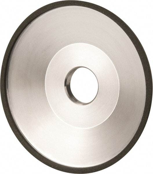 Made in USA - 6" Diam, 1-1/4" Hole Size, 1" Overall Thickness, 100 Grit, Type 12 Tool & Cutter Grinding Wheel - Fine Grade, Diamond - A1 Tooling