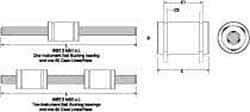 Thomson Industries - 1/4" ID, Two Linear Bearing Instrument Set - 1/2" Overall Height, 6" Overall Width, 1/2" OD - A1 Tooling