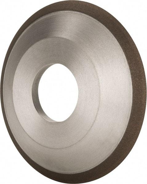 Made in USA - 4" Diam, 1-1/4" Hole Size, 1/2" Overall Thickness, 220 Grit, Type 12 Tool & Cutter Grinding Wheel - Very Fine Grade, Diamond - A1 Tooling