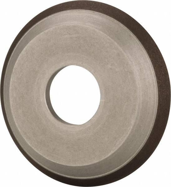 Made in USA - 4" Diam, 1-1/4" Hole Size, 1/2" Overall Thickness, 100 Grit, Type 12 Tool & Cutter Grinding Wheel - Fine Grade, Diamond - A1 Tooling