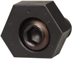 Mitee-Bite - 1 to 6mm Hex, 1/2-13 Stud Thread, Irregular Hex Clamp - 0.394" Hex Height, 4,000 Lb Holding Force, 1" Thread Length, 65 Ft/Lb Torque - A1 Tooling