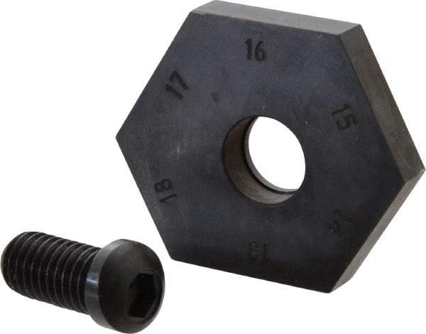 Mitee-Bite - 13 to 17mm Hex, 1/2-13 Stud Thread, Irregular Hex Clamp - 0.394" Hex Height, 4,000 Lb Holding Force, 1" Thread Length, 65 Ft/Lb Torque - A1 Tooling