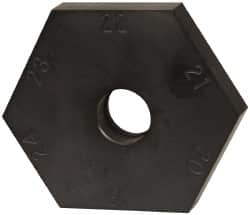 Mitee-Bite - 18 to 24mm Hex, 1/2-13 Stud Thread, Irregular Hex Clamp - 0.394" Hex Height, 4,000 Lb Holding Force, 1" Thread Length, 65 Ft/Lb Torque - A1 Tooling