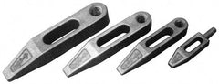 Mitee-Bite - 3/4-10 Stud, Stainless Steel, Plain Strap Clamp - 1-1/2" Travel, 7" OAL x 1.4" Wide x 1-1/16" High, Tapered Nose - A1 Tooling