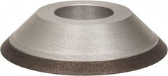 Made in USA - 3-1/2" Diam, 1-1/4" Hole Size, 3/4" Overall Thickness, 100 Grit, Type 15 Tool & Cutter Grinding Wheel - Fine Grade, Diamond - A1 Tooling