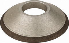 Made in USA - 3-1/2" Diam, 1-1/4" Hole Size, 3/4" Overall Thickness, 220 Grit, Type 15 Tool & Cutter Grinding Wheel - Very Fine Grade, Diamond - A1 Tooling