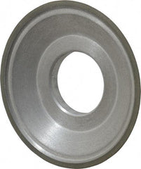 Made in USA - 3-1/2" Diam, 1-1/4" Hole Size, 3/4" Overall Thickness, 100 Grit, Type 15 Tool & Cutter Grinding Wheel - Fine Grade, Diamond - A1 Tooling