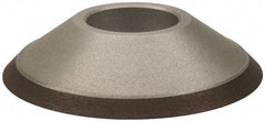 Made in USA - 3-1/2" Diam, 1-1/4" Hole Size, 3/4" Overall Thickness, 220 Grit, Type 15 Tool & Cutter Grinding Wheel - Very Fine Grade, Diamond - A1 Tooling