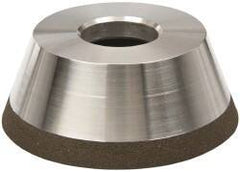 Made in USA - 3-3/4" Diam, 1-1/4" Hole Size, 1-1/2" Overall Thickness, 120 Grit, Type 11 Tool & Cutter Grinding Wheel - Fine Grade, CBN - A1 Tooling