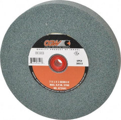 Camel Grinding Wheels - 60 Grit Silicon Carbide Bench & Pedestal Grinding Wheel - 7" Diam x 1" Hole x 1" Thick, 3760 Max RPM, I Hardness, Medium Grade , Vitrified Bond - A1 Tooling