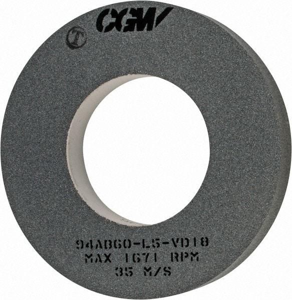 Camel Grinding Wheels - 16" Diam x 8" Hole x 2" Wide Centerless & Cylindrical Grinding Wheel - 60 Grit, Aluminum Oxide, Type 1, Medium Grade, Vitrified Bond, No Recess - A1 Tooling