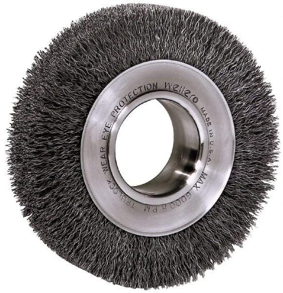 Baldor - 8" OD, 3/4" Arbor Hole, Crimped Wheel Brush - 3/4" Arbor Hole - A1 Tooling