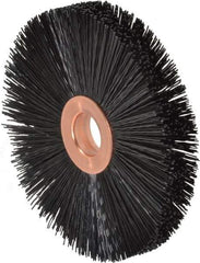 Weiler - 3" OD, 1/2" Arbor Hole, Crimped Nylon Wheel Brush - 3/8" Face Width, 1" Trim Length, 0.016" Filament Diam, 20,000 RPM - A1 Tooling