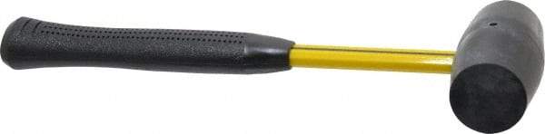 NUPLA - 1 Lb Head Rubber Mallet - 12-1/2" OAL, 12-1/4" Long Fiberglass Handle - A1 Tooling