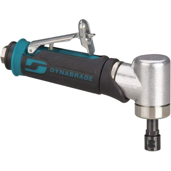 Dynabrade - 1/4" Collet, Angle Handle, Air Angle Die Grinder - 30,000 RPM, Rear Exhaust, 26 CFM, 0.4 hp, 90 psi, 1/4 NPT Inlet - A1 Tooling