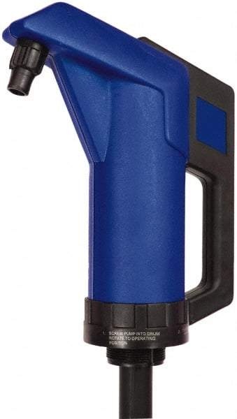 Tuthill - 3/4" Outlet, Polypropylene Hand Operated Piston Pump - 11 oz per Stroke, 22" OAL, For Diesel Exhaust Fluid - A1 Tooling