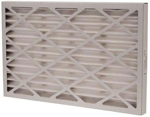 Value Collection - 16" Noml Height x 25" Noml Width x 1-3/4" Noml Depth, 35 to 45% Capture Efficiency, Wireless Pleated Air Filter - MERV 8, Synthetic, Integrated Beverage Board Frame, 500 Max FPM, 1,400 CFM, For Heating & Air Conditioning Units - A1 Tooling