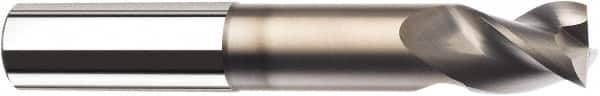 SGS - 1/4", 3 Flute, Single End, Solid Carbide, 0.06" Corner Radius End Mill - 2-1/2" OAL, 38° Helix, Right Hand Flute, 3/8" LOC, Right Hand Cut, 3/4" Extended Reach - A1 Tooling