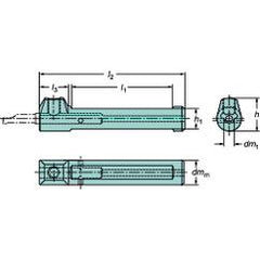 CXS-A1000-08 Cylindrical Shank With Flat To CoroTurn® XS Adaptor - A1 Tooling