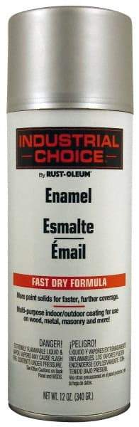 Rust-Oleum - Dull Aluminum, Enamel Spray Paint - 8 to 12 Sq Ft per Can, 12 oz Container - A1 Tooling