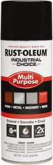 Rust-Oleum - Black, Gloss, Enamel Spray Paint - 8 to 12 Sq Ft per Can, 16 oz Container, Use on Drums, Equipment & Color Coding, Furniture, Ladders, Lockers, Motors, Stenciling, Tools - A1 Tooling