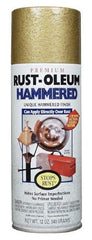 Rust-Oleum - 12 oz Bright Red Hammertone Finish Alkyd Enamel Paint - 20 Sq Ft per Gal, Interior/Exterior, Direct to Metal - A1 Tooling